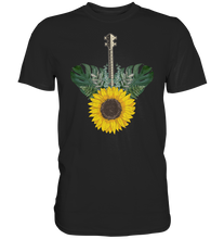 Laden Sie das Bild in den Galerie-Viewer, Ukulele Sonnenblumen T-Shirt Garten Hawaii Motiv Gärtner Geschenk