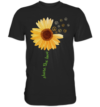 Laden Sie das Bild in den Galerie-Viewer, Peace Symbol Sonnenblumen T-Shirt Gärtner Geschenk