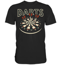 Laden Sie das Bild in den Galerie-Viewer, Vintage Darts Dartscheibe Sport Dartpfeile T-Shirt