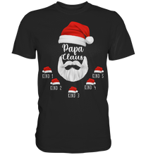 Laden Sie das Bild in den Galerie-Viewer, Papa Claus Weihnachten Familienvater Weihnachtsoutfit Personalisiertes T-Shirt