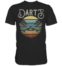 Laden Sie das Bild in den Galerie-Viewer, Vintage Dartpfeile Sunset Darts T-Shirt
