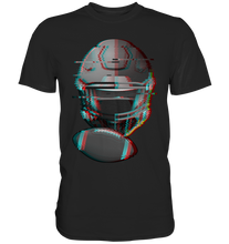 Laden Sie das Bild in den Galerie-Viewer, Football Helm Glitch Ballsport American Football T-Shirt