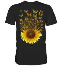 Laden Sie das Bild in den Galerie-Viewer, Frauen Sonnenblume Schmetterling T-Shirt