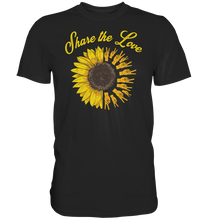 Laden Sie das Bild in den Galerie-Viewer, Liebe Sonnenblumen T-Shirt Peace Garten Motiv Gärtner Geschen