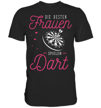Laden Sie das Bild in den Galerie-Viewer, Dart Mädchen Dartspielerin Frauen Darts T-Shirt