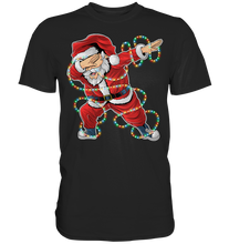 Laden Sie das Bild in den Galerie-Viewer, Dabbing Santa Lichterkette Weihnachtsmann T-Shirt
