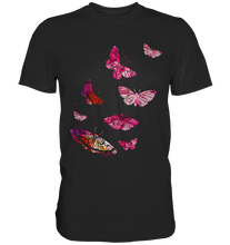 Laden Sie das Bild in den Galerie-Viewer, Lila Rosa Schmetterlinge T-Shirt