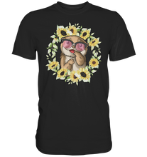 Laden Sie das Bild in den Galerie-Viewer, Otter Sonnenblumen Shirt Gärtner Sommer Garten Motiv