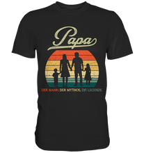 Laden Sie das Bild in den Galerie-Viewer, Papa Tochter Sohn Frau Vatertag Geschenk Vater T-Shirt