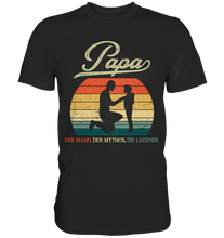 Laden Sie das Bild in den Galerie-Viewer, Papa Tochter Vatertag Geschenk Vater T-Shirt