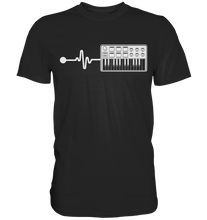 Laden Sie das Bild in den Galerie-Viewer, Modulares Synthesizer Keyboard Synth Heartbeat T-Shirt