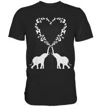Laden Sie das Bild in den Galerie-Viewer, Elefant Herz Schmetterling T-Shirt