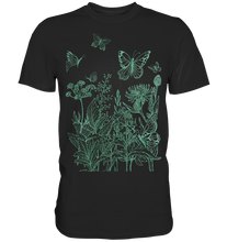 Laden Sie das Bild in den Galerie-Viewer, Natur Wiese Frauen Schmetterling Baum T-Shirt