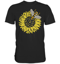 Laden Sie das Bild in den Galerie-Viewer, Biene Sonnenblumen T-Shirt Gärtner Imker Geschenk Garten