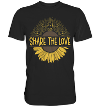 Laden Sie das Bild in den Galerie-Viewer, Frieden Liebe Sonnenblumen T-Shirt Garten Motiv Gärtner Geschenk