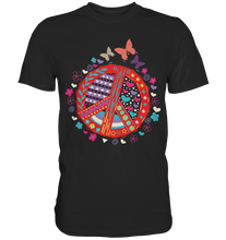 Laden Sie das Bild in den Galerie-Viewer, Peace Frauen Schmetterling T-Shirt