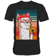 Laden Sie das Bild in den Galerie-Viewer, Lama Sonnenblumen T-Shirt Gärtner Geschenk