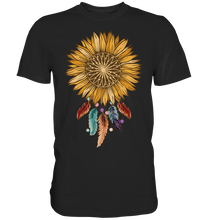 Laden Sie das Bild in den Galerie-Viewer, Dreamcatcher Sonnenblumen T-Shirt Garten Traumfänger Motiv Gärtner Geschenk