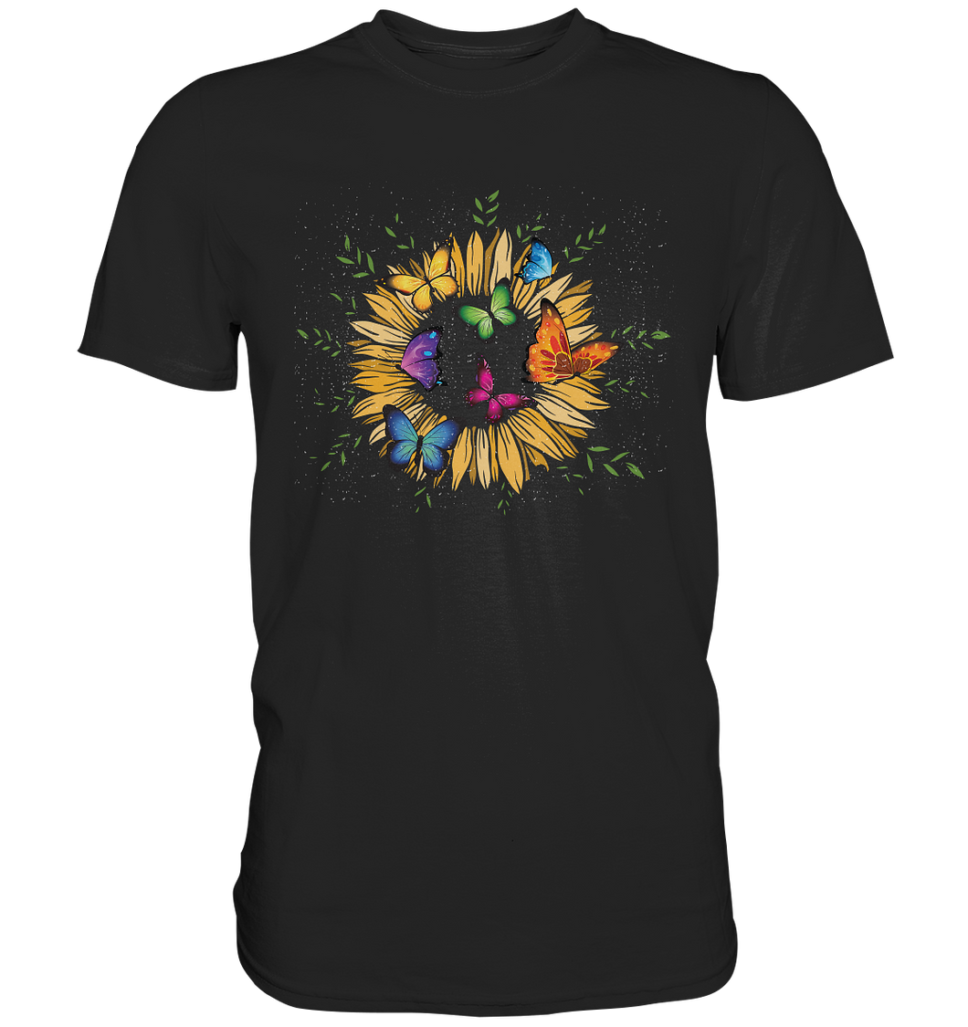 Sonnenblumen Schmetterlinge Shirt Garten Motiv Gärtner Geschenk