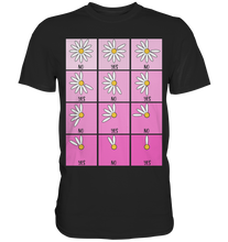 Laden Sie das Bild in den Galerie-Viewer, Gänseblümchen Ja Nein Spiel Garten Motiv Gärtner Shirt