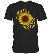 Laden Sie das Bild in den Galerie-Viewer, Sonnenblumen Schmetterling Garten T-Shirt Gärtner Geschenk
