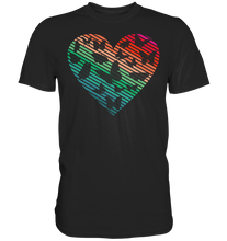 Laden Sie das Bild in den Galerie-Viewer, Frauen Retro Schmetterling Herz T-Shirt