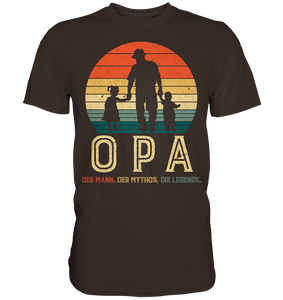 Opa Enkel und Enkelin Großvater Papa Vater T-Shirt - Premium Shirt