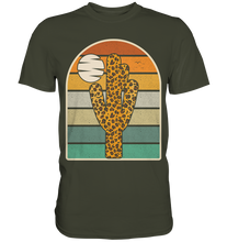 Laden Sie das Bild in den Galerie-Viewer, Kaktus Leopard Retro Pflanzen T-Shirt