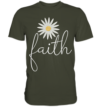 Laden Sie das Bild in den Galerie-Viewer, Faith Gänseblümchen Shirt Christlicher Gärtner Garten Motiv