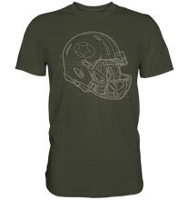 Laden Sie das Bild in den Galerie-Viewer, American Football Helm Kunst Sport T-Shirt
