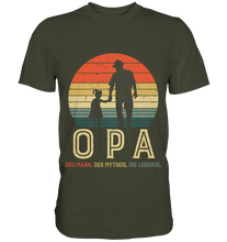Laden Sie das Bild in den Galerie-Viewer, Opa und Enkelin Herren Premium T-Shirt