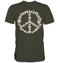 Laden Sie das Bild in den Galerie-Viewer, Peace Gänseblümchen Shirt Garten Gänseblumen Gärtner Motiv