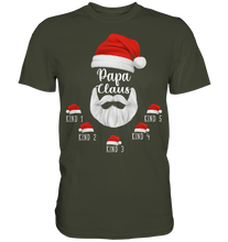 Laden Sie das Bild in den Galerie-Viewer, Papa Claus Weihnachten Familienvater Weihnachtsoutfit Personalisiertes T-Shirt