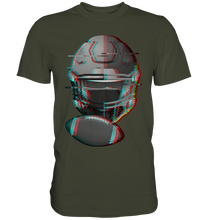 Laden Sie das Bild in den Galerie-Viewer, Football Helm Glitch Ballsport American Football T-Shirt