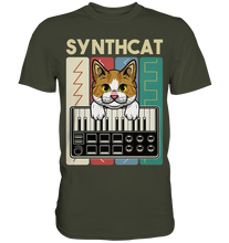Laden Sie das Bild in den Galerie-Viewer, Modularer Synthesizer Analog Vintage Katze Wellen T-Shirt