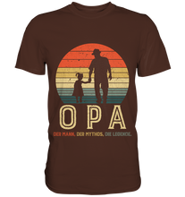 Laden Sie das Bild in den Galerie-Viewer, Opa und Enkelin Herren Premium T-Shirt