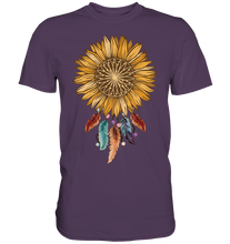 Laden Sie das Bild in den Galerie-Viewer, Dreamcatcher Sonnenblumen T-Shirt Garten Traumfänger Motiv Gärtner Geschenk