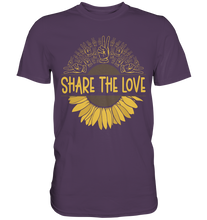 Laden Sie das Bild in den Galerie-Viewer, Frieden Liebe Sonnenblumen T-Shirt Garten Motiv Gärtner Geschenk