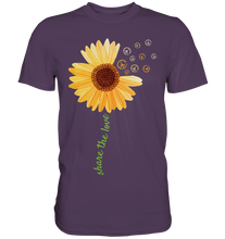 Laden Sie das Bild in den Galerie-Viewer, Peace Symbol Sonnenblumen T-Shirt Gärtner Geschenk