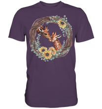 Laden Sie das Bild in den Galerie-Viewer, Giraffe Sonnenblumen T-Shirt Mama Tochter Geschenk