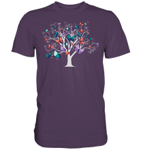 Laden Sie das Bild in den Galerie-Viewer, Frauen Bunter Schmetterling Baum T-Shirt