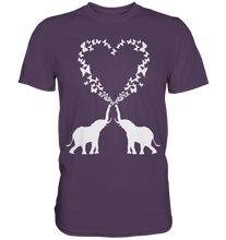 Laden Sie das Bild in den Galerie-Viewer, Elefant Herz Schmetterling T-Shirt