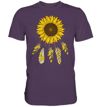 Laden Sie das Bild in den Galerie-Viewer, Traumfänger Sonnenblumen T-Shirt Garten Motiv Gärtner Geschenk