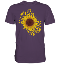 Laden Sie das Bild in den Galerie-Viewer, Sonnenblumen Schmetterling Garten T-Shirt Gärtner Geschenk