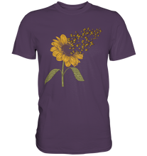 Laden Sie das Bild in den Galerie-Viewer, Schmetterling Sonnenblumen T-Shirt Gärtner Geschenk