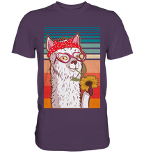 Laden Sie das Bild in den Galerie-Viewer, Lama Sonnenblumen T-Shirt Gärtner Geschenk
