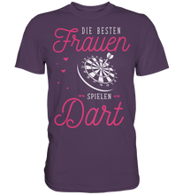 Laden Sie das Bild in den Galerie-Viewer, Dart Mädchen Dartspielerin Frauen Darts T-Shirt