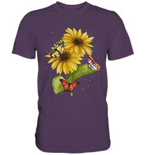 Laden Sie das Bild in den Galerie-Viewer, Schmetterlinge Sonnenblumen T-Shirt Garten Geschenk Gärtner