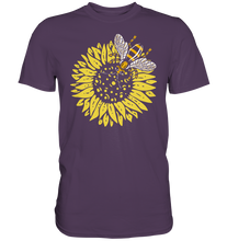 Laden Sie das Bild in den Galerie-Viewer, Biene Sonnenblumen T-Shirt Gärtner Imker Geschenk Garten