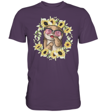 Laden Sie das Bild in den Galerie-Viewer, Otter Sonnenblumen Shirt Gärtner Sommer Garten Motiv
